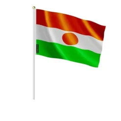 Best Flagga - Mini-Flagga Niger - 20 x 30 cm - Hållbar polyester - Tryck på fram- och baksidan - Lätt och robust Flaggor & Vindstrutar