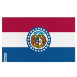 Hot Flagga - Missouri - 90 x 150 cm - Polyester - Tryck på fram- och baksidan - Metalöljetter Flaggor & Vindstrutar
