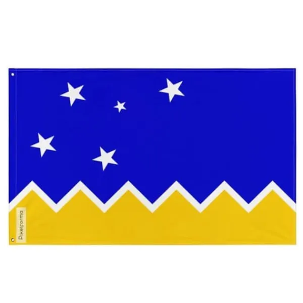 Clearance Flagga - Mångfärgad - Chilenska antarktiska territoriet - 160 x 240 cm - Polyester - Framsidan/baksidan Flaggor & Vindstrutar
