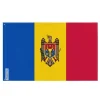 Online Flagga - Moldavien - 128 x 192 cm - Polyester - Framsida/baksida - Öljett i järn Flaggor & Vindstrutar