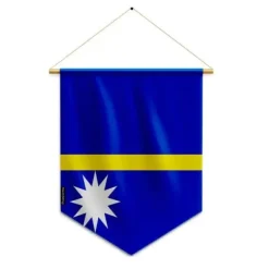Flagga - Nauru - 30 x 45 cm - Polyester - Tryck på framsidan/baksidan - Inkluderade tillbehör