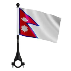 Clearance Flagga - Nepal - 10 stycken - 14 x 21 cm - Polyester - Tryck på fram- och baksidan Flaggor & Vindstrutar