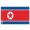 Online Flagga - Nordkorea - 90 x 150 cm - Polyester - Tryck på framsidan/baksidan - Ögla i järn Flaggor & Vindstrutar
