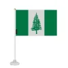 New Flagga - Norfolk - Mini Flagga med Sugpropp - 20 x 30 cm - Polyester - Tryck Framsidan/Baksidan Flaggor & Vindstrutar