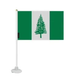 New Flagga - Norfolk - Mini Flagga med Sugpropp - 20 x 30 cm - Polyester - Tryck Framsidan/Baksidan Flaggor & Vindstrutar