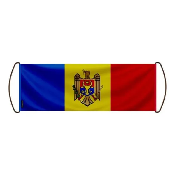 Flagga - Ospecificerad - Moldavien - 17 x 50 cm - Vattentåligt tyg - Lätt och robust Flaggor & Vindstrutar