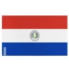Discount Flagga - Paraguay - 192 x 288 cm - Polyester - Framsidan/baksidan - Metallöglor Flaggor & Vindstrutar