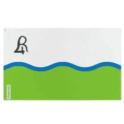 Flagga - Río Cuarto - 160 x 240 cm - Polyester - Tryck på fram- och baksidan - Metallöglor