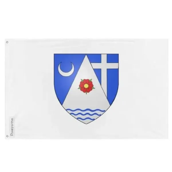Flagga - Rosemère - 64 x 96 cm - Polyester - Dubbeltryck - Ögla i järn