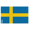Flagga - Sverige - 128 x 192 cm - Polyester - Framsidan/baksidan - Öglor i järn