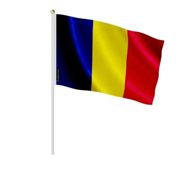Flagga - Tchad - Mini Flagga 20x30 cm - Hållbar polyester - Lätt - Tryck på fram- och baksidan