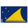 Flagga - Tokelau - 60 x 90 cm - Polyester - Tryck på fram- och baksidan - Metallöglor