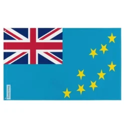 Flagga - Tuvalu - 64 x 96 cm - Polyester - Tryck fram/ bak - Metalöglor
