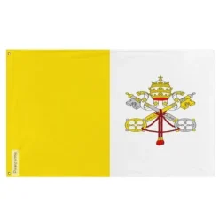Flagga - Vatikanen - 60 x 90 cm - Polyester - Framsidan/baksidan - Metallöglor