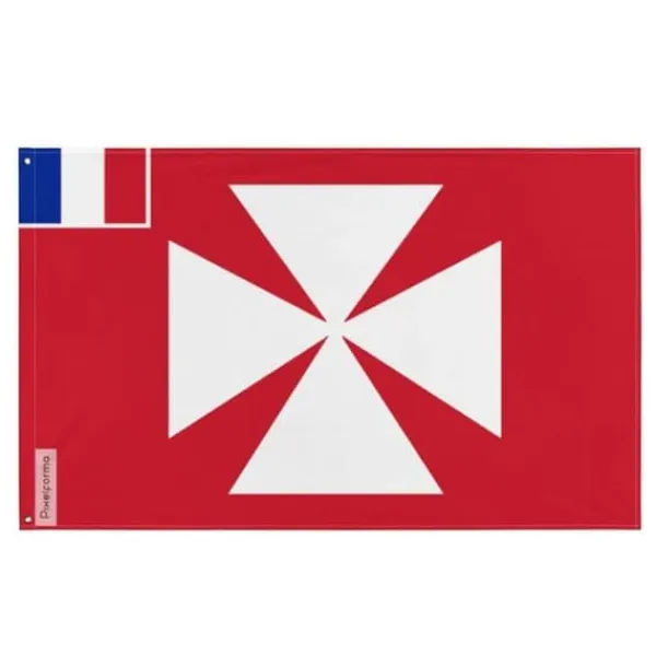 Best Flagga för det franska protektoratet Wallis-et-Futuna (1886-1887) 60 x 90 cm Flaggor & Vindstrutar