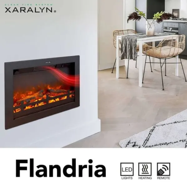 Flandria elektrisk inbyggd spis - 1500 Watt värme - fjärrkontroll