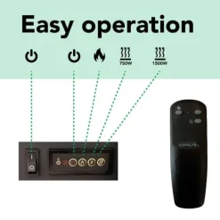 Flandria elektrisk inbyggd spis - 1500 Watt värme - fjärrkontroll