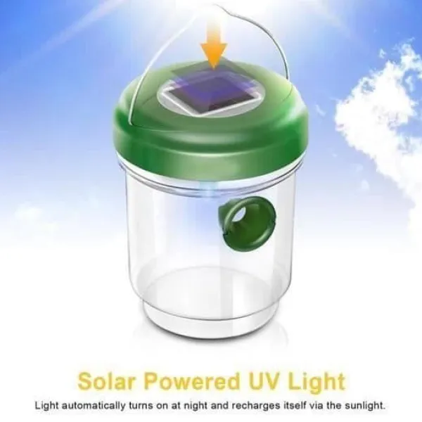 Flug-, geting- och myggfälla; Bug Catcher, Hornets - Soldriven med LED-ljus