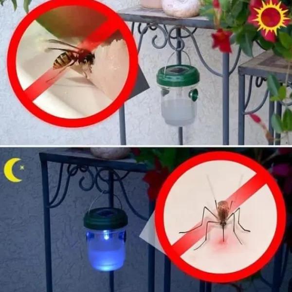Flugfälla - CD14843 - Solenergi - 2st - Insektsavvisande - LED-ljus