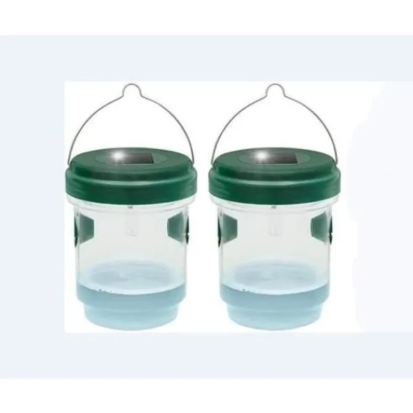 Flugfälla - IY16834 - Solar med LED-ljus - 2st - Grön - Anti-Insekter Skadedjursfällor