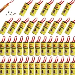 Best Flugfälla, flugdödare, flugfångare, klibbig flugfångare, giftfria pappersrullar, flugfälla för fåglar[A107] Skadedjursfällor