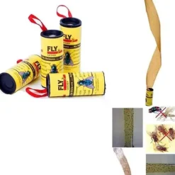 Best Flugfälla Papper Flugfångare Strips, 8st Frukt Flugfångare Bugs Sticky Stripes, Effektiv Flugband Rullfälla för H[H325] Flugsmällor