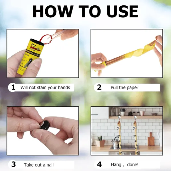 Flugfångare / Flugpapper Rulle, 16-pack