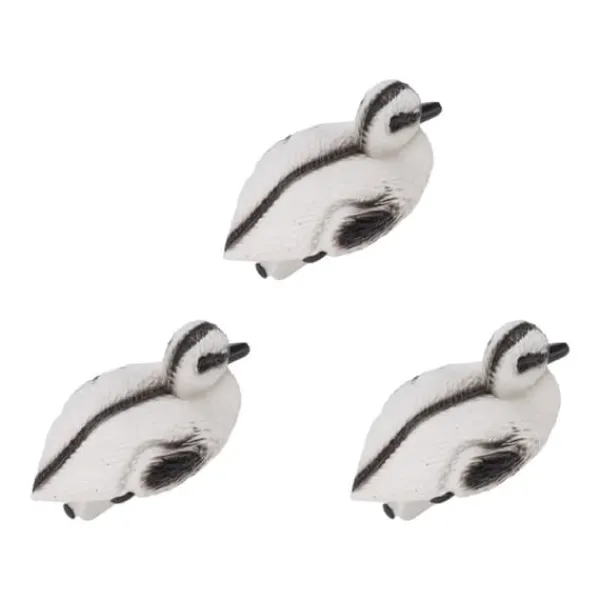 Flytande gul ankedam prydnadsset för trädgård och pool - 3 realistiska plastankor - Perfekt för vattendekoration - C Style - 12x6,5 cm