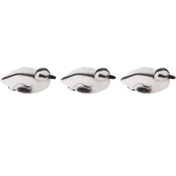 Flytande gul ankedam prydnadsset för trädgård och pool - 3 realistiska plastankor - Perfekt för vattendekoration - C Style - 12x6,5 cm