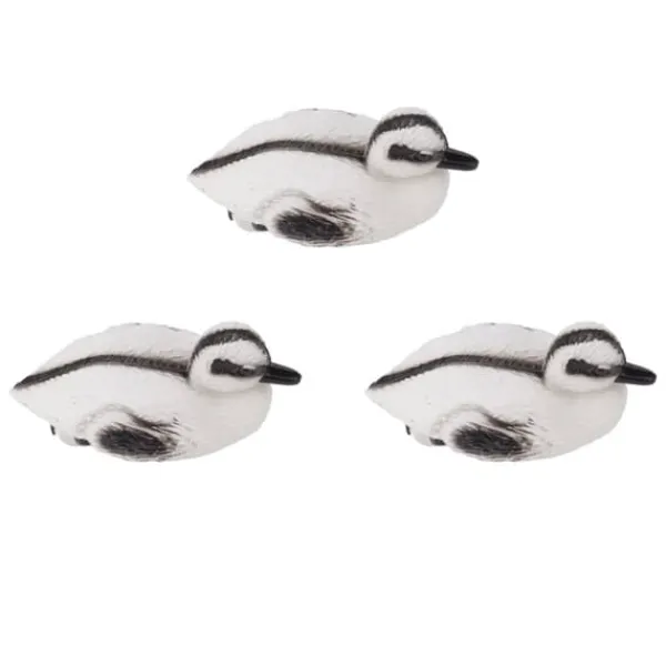Flytande gul ankedam prydnadsset för trädgård och pool - 3 realistiska plastankor - Perfekt för vattendekoration - C Style - 12x6,5 cm