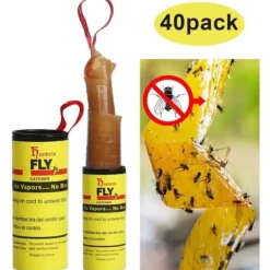 Online Fånga Fluga Papper Döda Fluga Inuti och Ute Använd Mot Flugor, Myggor och Andra Flygande Insekter (40 Rullar) Skadedjursfällor