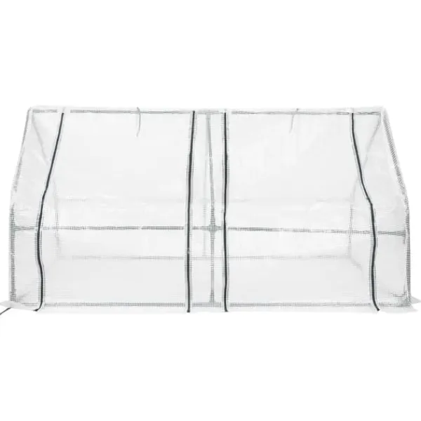 Folieväxthus - Trädgårdsväxthus - 180×90×90 cm - Upprullningsbar dörr - Förstärkt PE-duk - Järnram - Vattentät - Grön/Vit