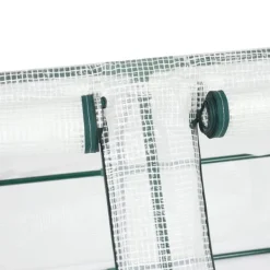 Folieväxthus - Trädgårdsväxthus - 180×90×90 cm - Upprullningsbar dörr - Förstärkt PE-duk - Järnram - Vattentät - Grön/Vit