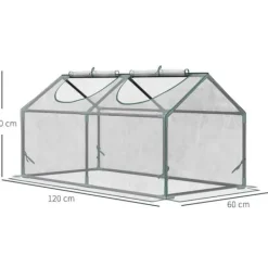 Folieväxthus PVC 120x60x60 cm, transparent – tomathus & drivbänk