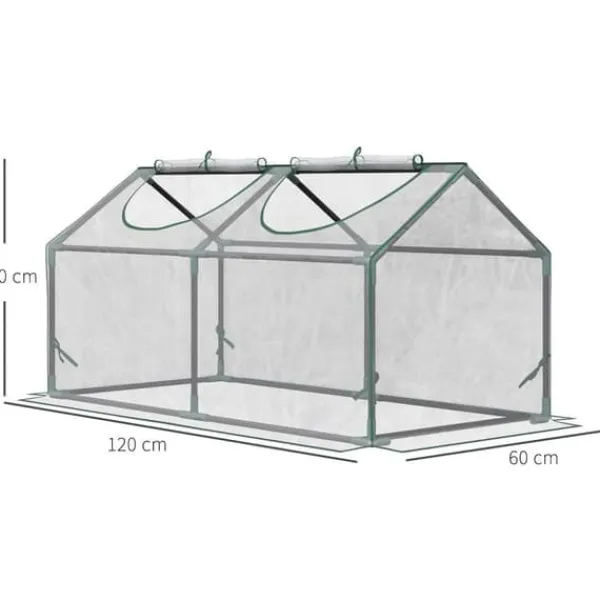 Folieväxthus PVC 120x60x60 cm, transparent – tomathus & drivbänk