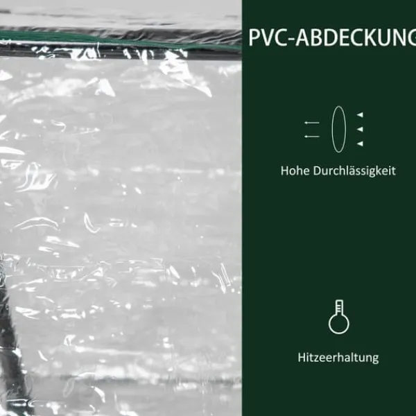 Folieväxthus PVC 120x60x60 cm, transparent – tomathus & drivbänk