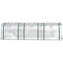 Folieväxthus 295x100x80 cm, stål, transparent, med dörr Växthus