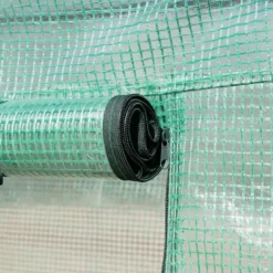 Folieväxthus 2,95x2x2 m, gåbart, 6 fönster, UV-skydd – för trädgårdsodling