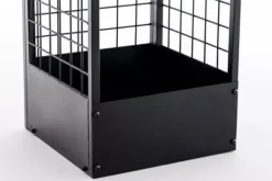 Forrest Firewood Rack - Black Metal, 40x40x120 cm