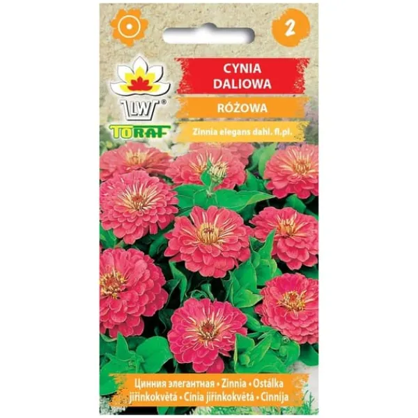 Outlet Frö till rosa dahlia-zinnia – Stora, fyllda blommor för rabatter och buketter Fröer & Lökar