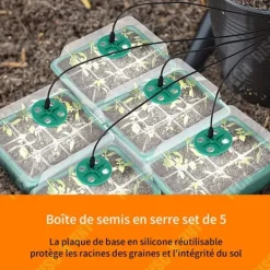 Fröbox - TECH DISCOUNT - 10 stycken - Ekologisk plast - Transparent lock - Lufthål Kit För Växt- & Örtplantering
