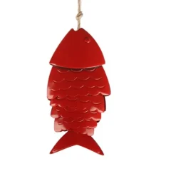 Outlet Färgglada Koi Fish Wind Chimes Metallhantverk Utomhus takfot Hängande dekorationer Fish Wind Chime Vinddekoration