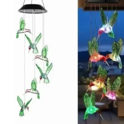 Färgskiftande Solar LED Wind Chimes Light för trädgård och balkong