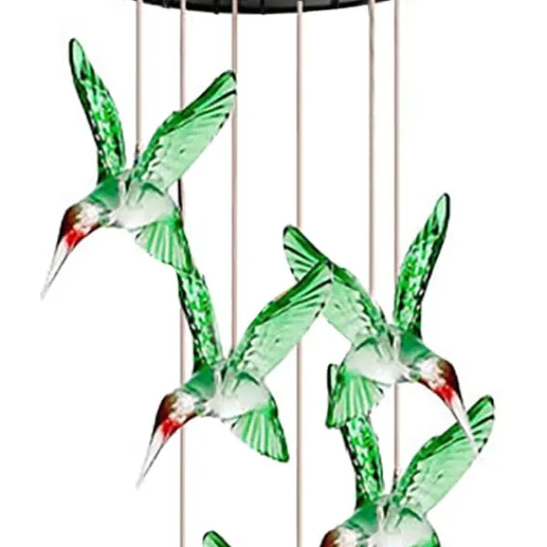 Färgskiftande Solar LED Wind Chimes Light för trädgård och balkong