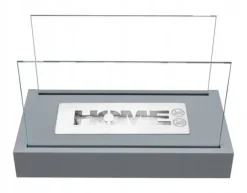 Discount Fristående biokamin 36 x 18 x 22 cm Home Grå strukturmatt Vedeldade Kaminer