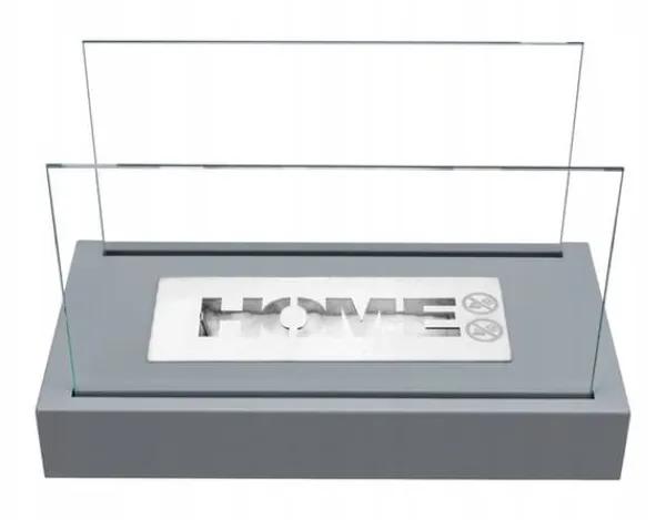 Discount Fristående biokamin 36 x 18 x 22 cm Home Grå strukturmatt Vedeldade Kaminer