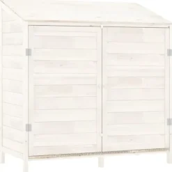 Outlet Förråd & Redskapsbodar - Living Trädgårdsbod vit 102x52x112 cm massivt granträ Skjul, Garage & Carports