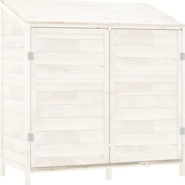 Outlet Förråd & Redskapsbodar - Living Trädgårdsbod vit 102x52x112 cm massivt granträ Skjul, Garage & Carports