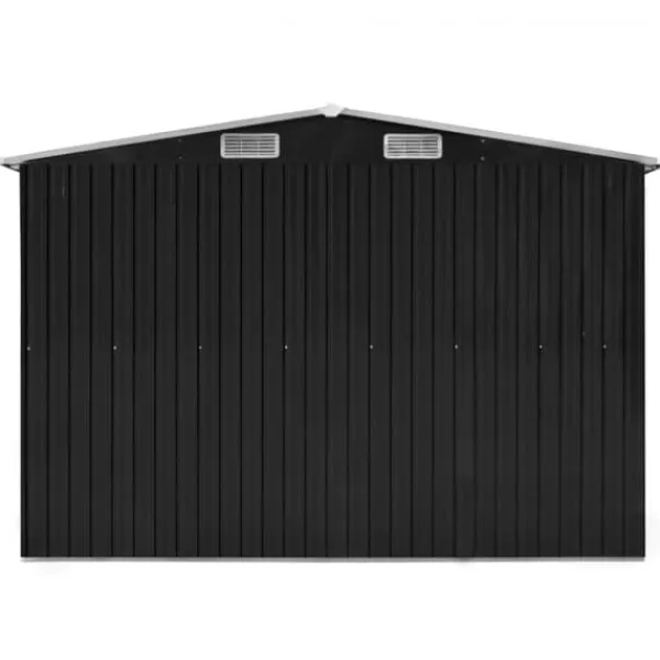 Förråd & Redskapsbodar - Living Trädgårdsskjul antracit 257x990x181 cm galvaniserat stål