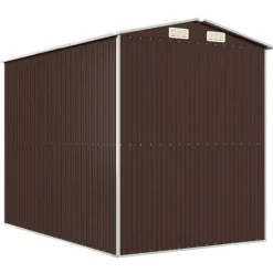 Best Förråd & Redskapsbodar - Living Trädgårdsskjul mörkbrun 192x274x223 cm galvaniserat stål Skjul, Garage & Carports